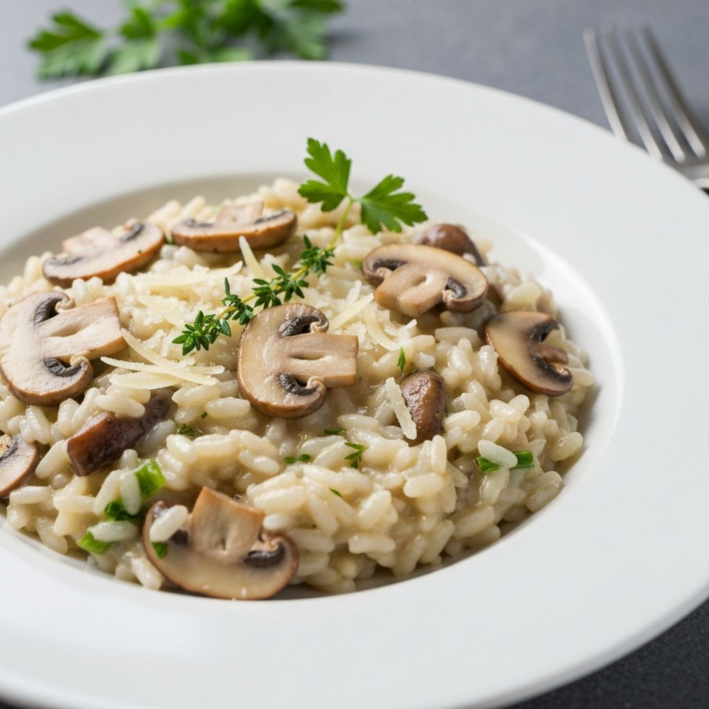 Bezlepkové risotto s houbami