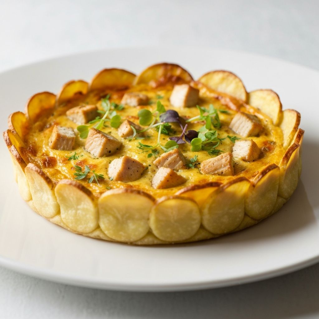 Bramborový quiche s kuřecím masem