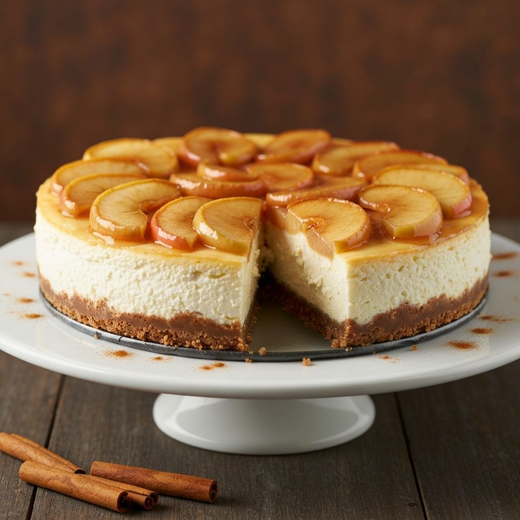 Sernik s jablky a skořicí