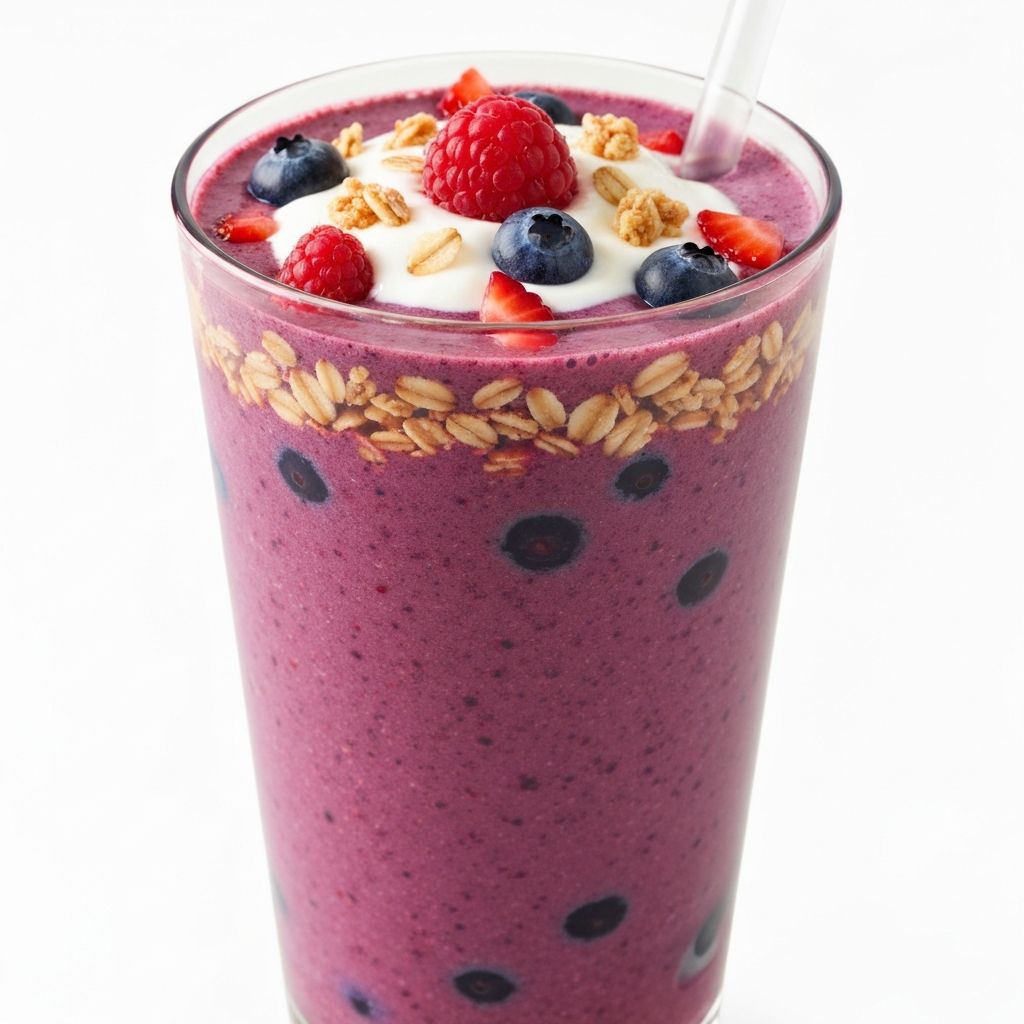 Proteinový smoothie s lesními plody